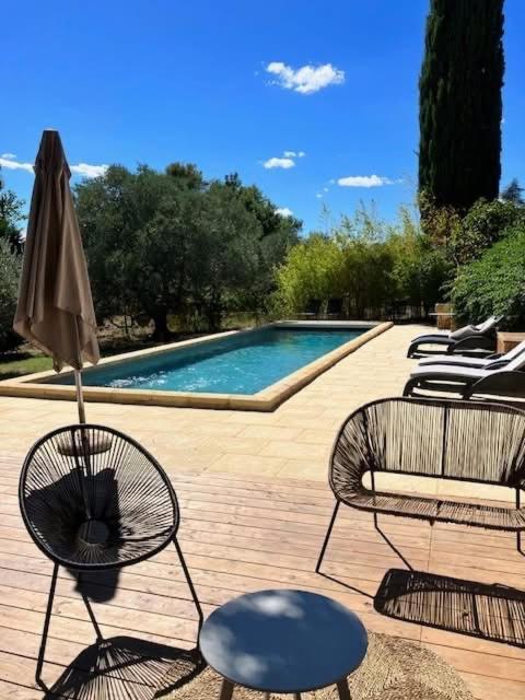 Aigaliers Le Mas Du Cypres, 12 Pers Et Piscine מראה חיצוני תמונה